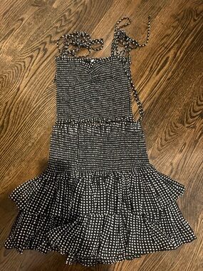 Women’s Black & White Mini Set with Polka Dot Print